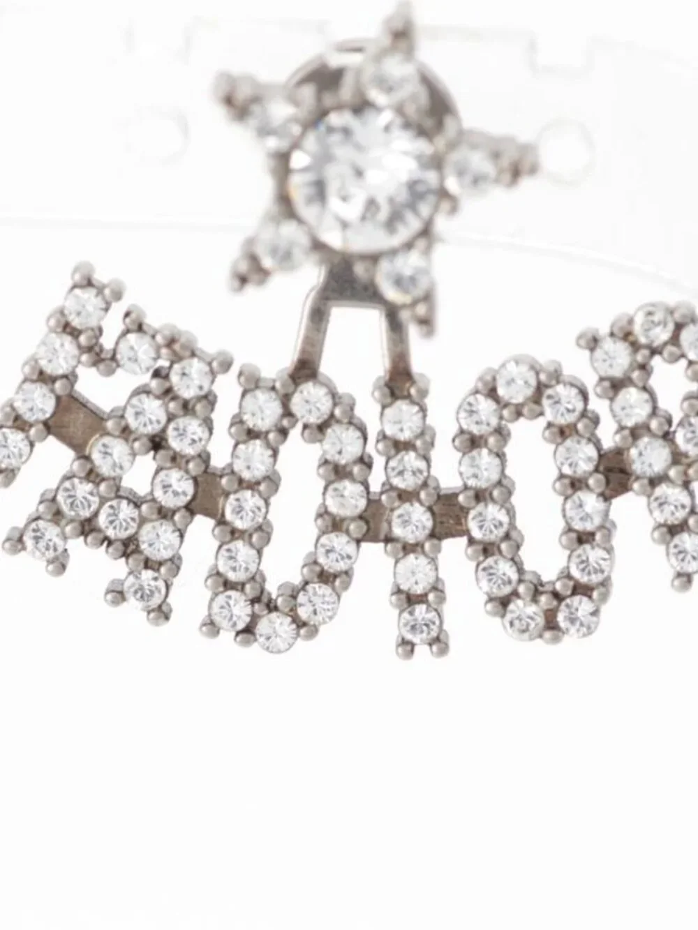 Dior J'adior Rhinestone Earrings Silver - Picture 4 of 8